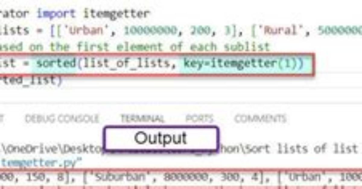 Sort Nested List Data in Python