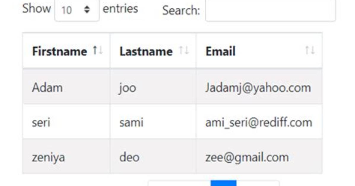 Sort Table Rows in Bootstrap [Closed]