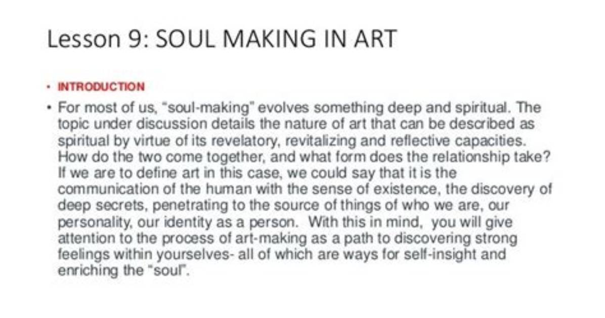 Soul Making
