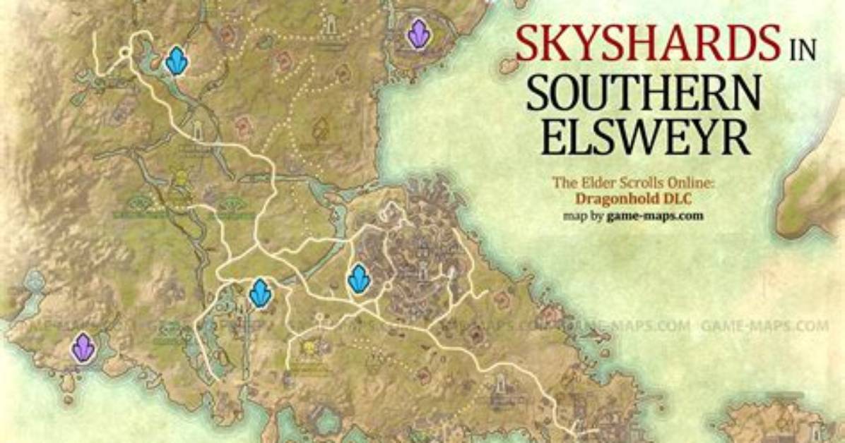 Southern Elsweyr Skyshards Location Map the Elder Scrolls Online (Eso)