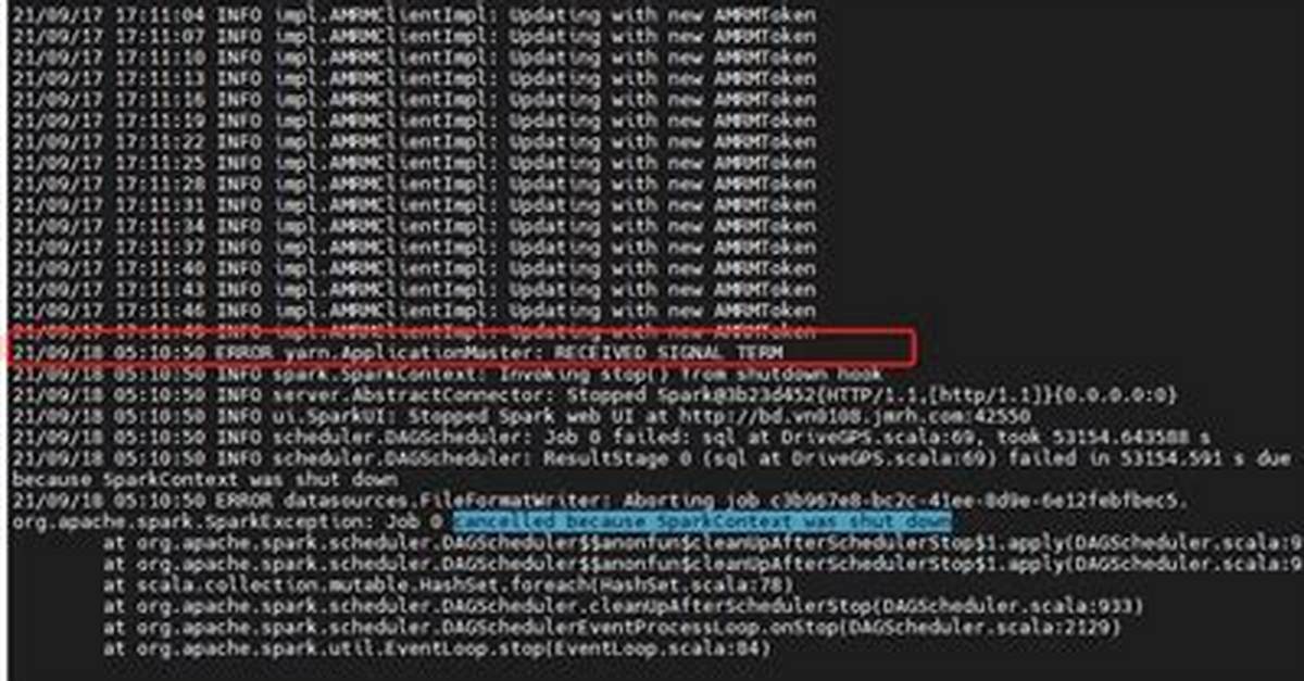 "Sparkcontext Was Shut Down" While Running Spark on a Large Dataset