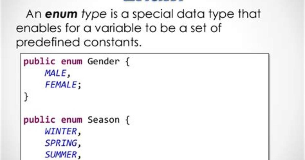Special Characters in an Enum