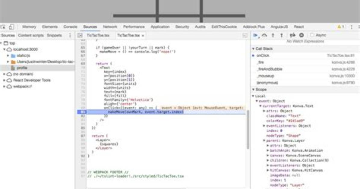 Specifying onClick Event Type with Typescript and React. Konva