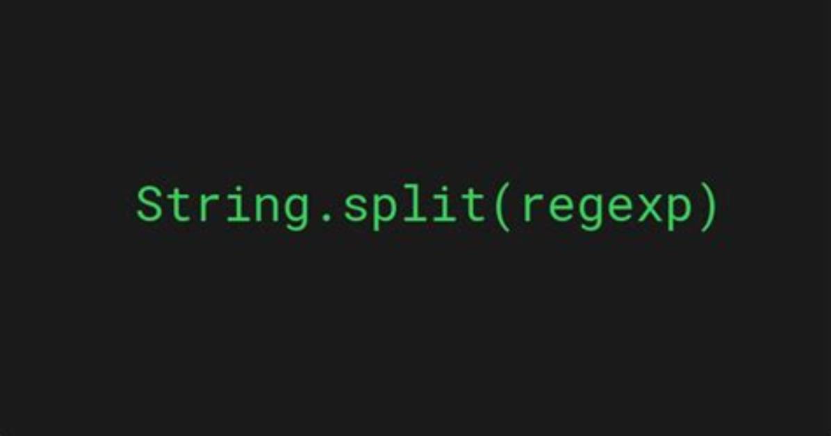 Split String Based on a Regular Expression