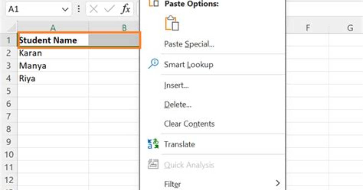 Splitting an Excel Cell Vertically into Several Cells