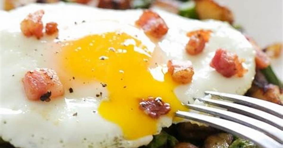 Spring Asparagus Pancetta Hash