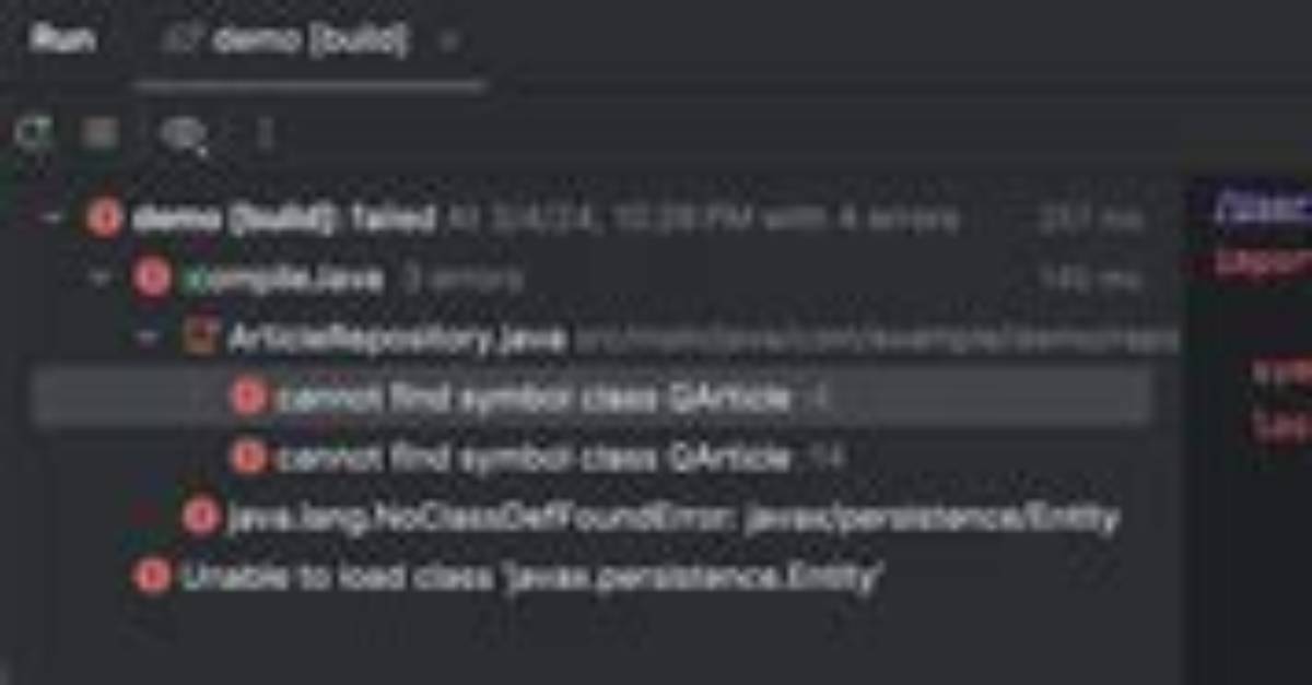 Spring Boot Error: Unable to Load Class 'Com. Mysema. Codegen. Model. Type'unable to Load Class