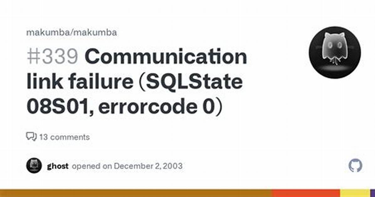 Sql Error: 0, Sqlstate: 08S01 Communications Link Failure [Duplicate]