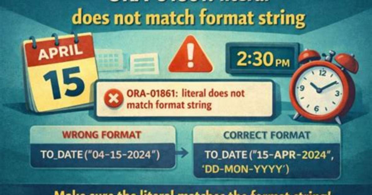 Sql Error: Ora-01861: Literal Does Not Match Format String 01861