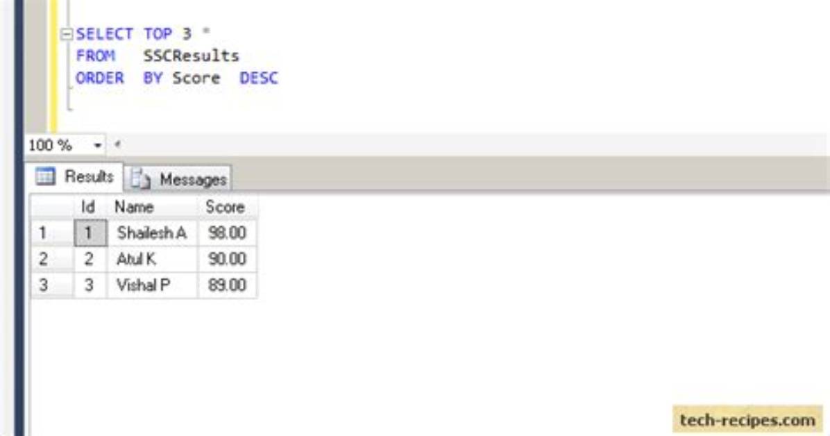 Sql Select Top 1