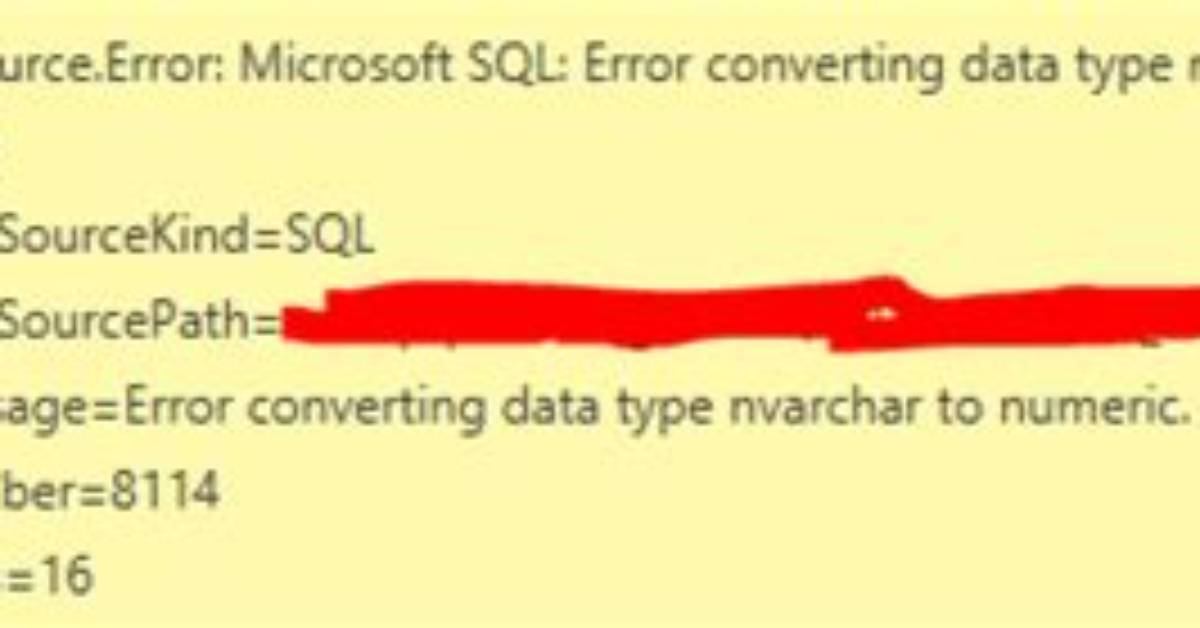 Sql Server - Error Converting Data Type Nvarchar to Bigint