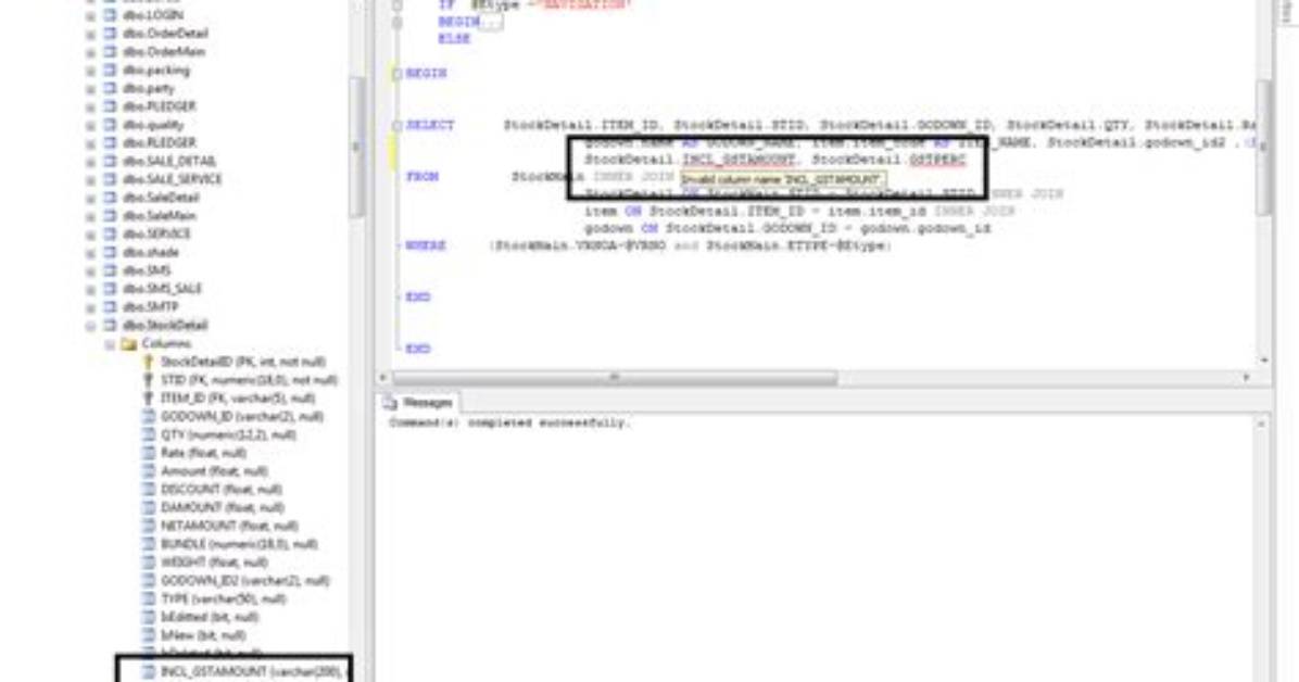 Sql Server: Invalid Column Name