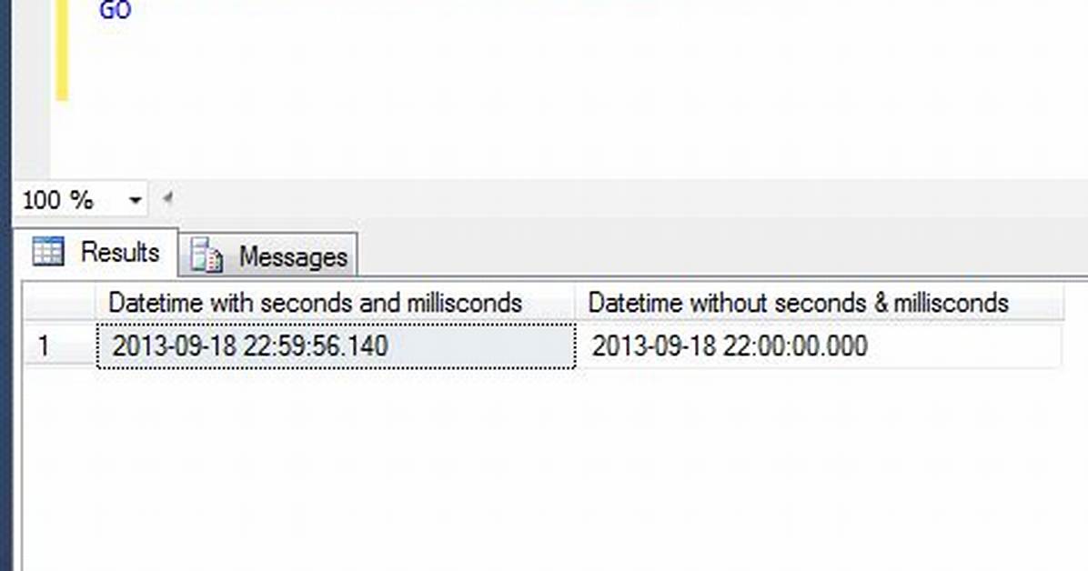 Sql Server Remove Milliseconds from Datetime
