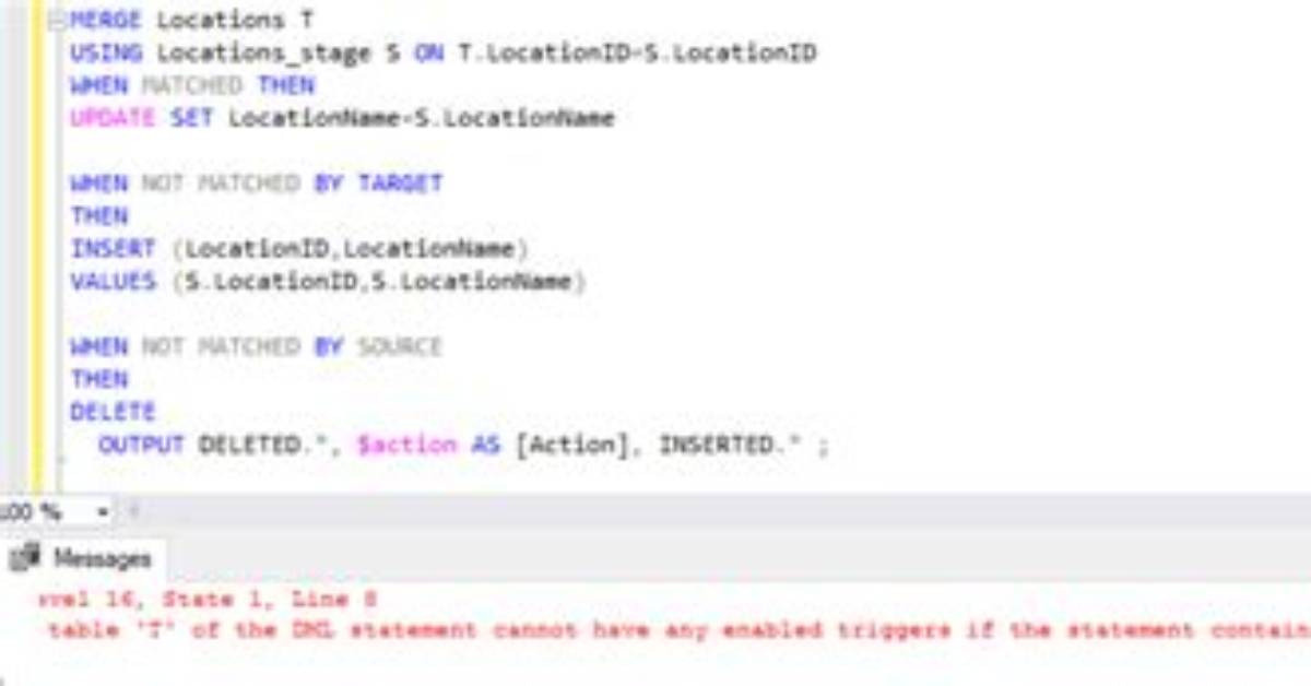 Sql Server with Statement