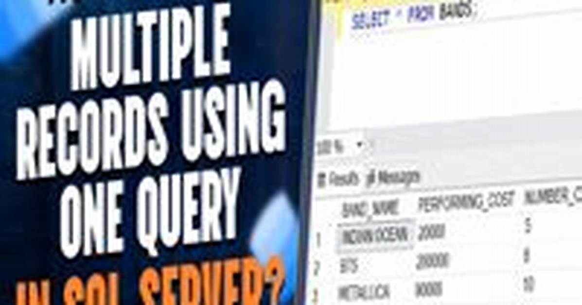 Sql - Update Multiple Records in One Query
