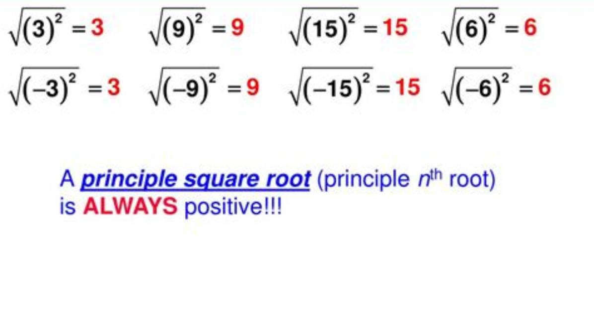Square Root Principle