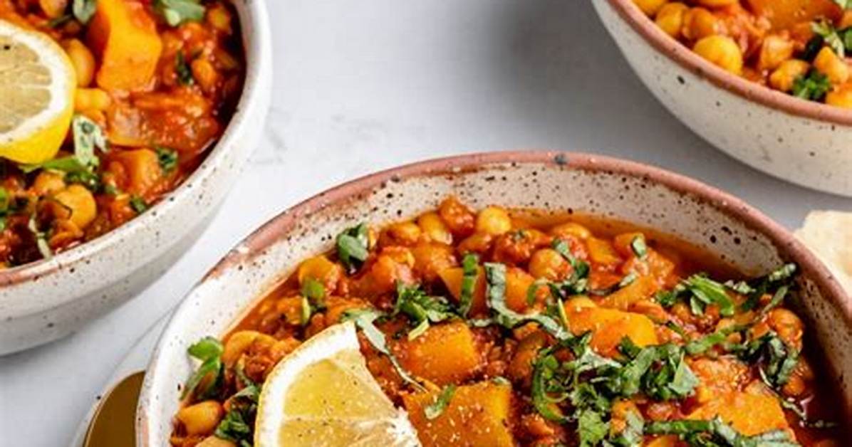 Squash and Chickpea Moroccan Stew