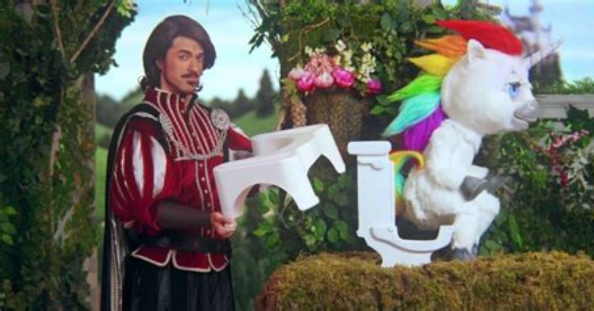 'Squatty Potty' Rainbow-Pooping Unicorn Commercial