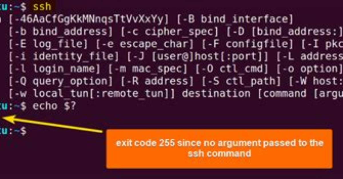 Ssh Script Returns 255 Error