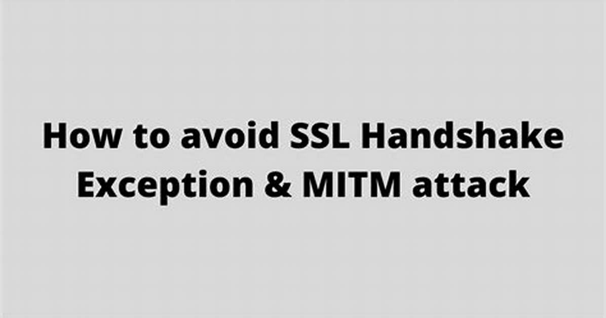 Ssl Handshake Exception