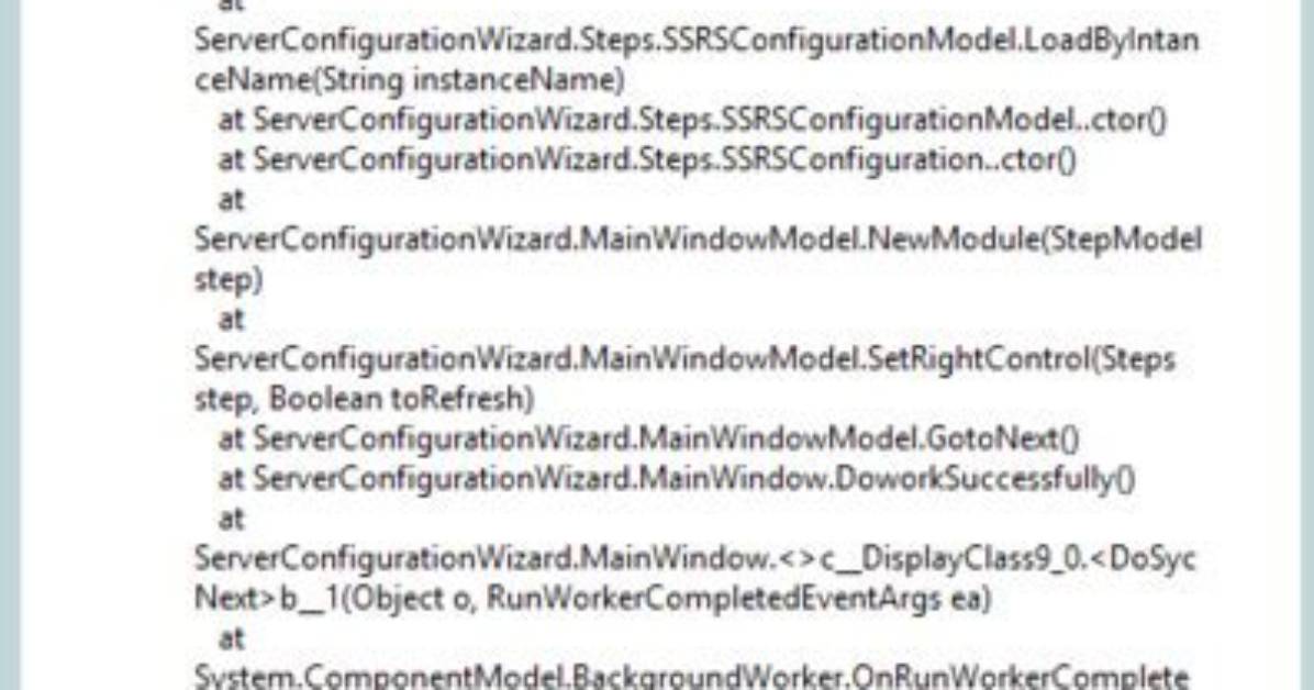 Ssrs Configuration Error; Invalid Pbi Configuration
