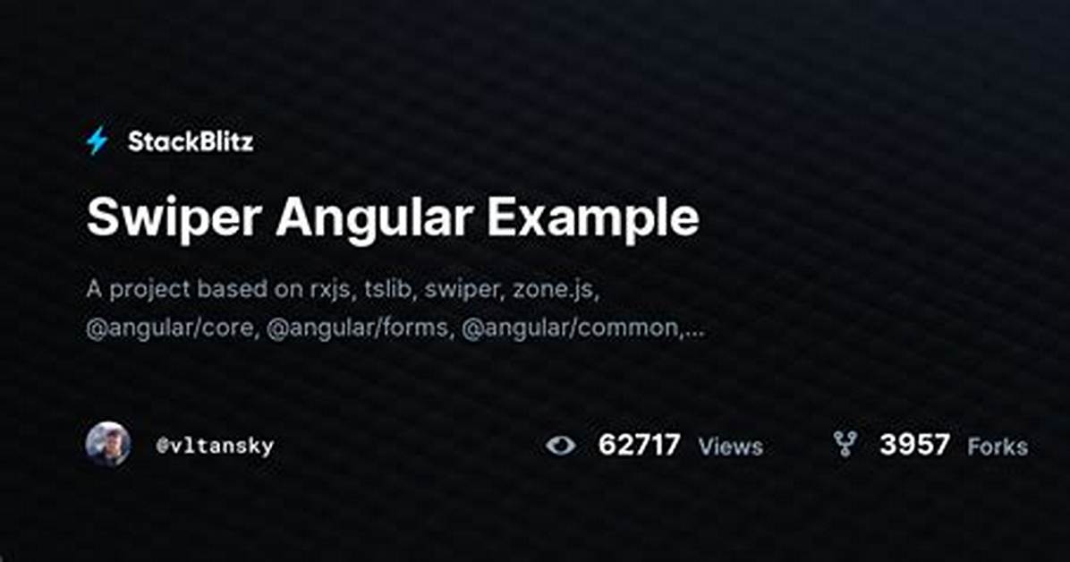Stackblitz Problem Referencing Swiper Module in an Angular 15 Project