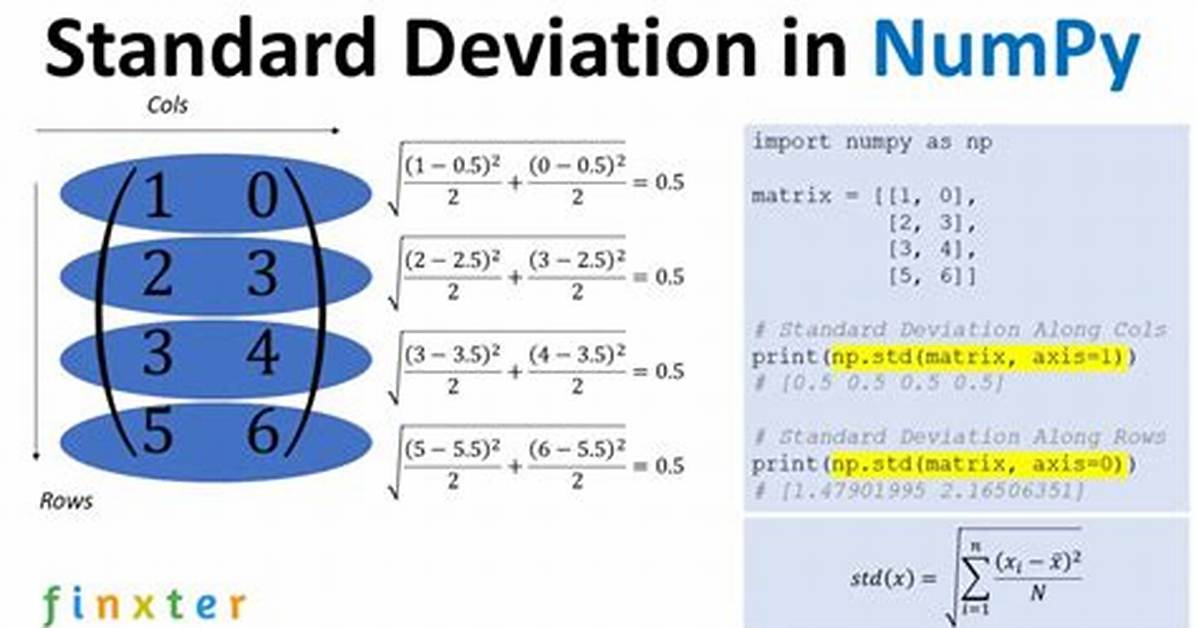 Standard Deviation in Numpy [Duplicate]