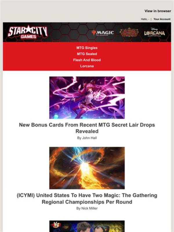 Star City Games to Host Mtg’s Competitive 2024-2025 and 2025-2026 Us Regional Championship Seasons