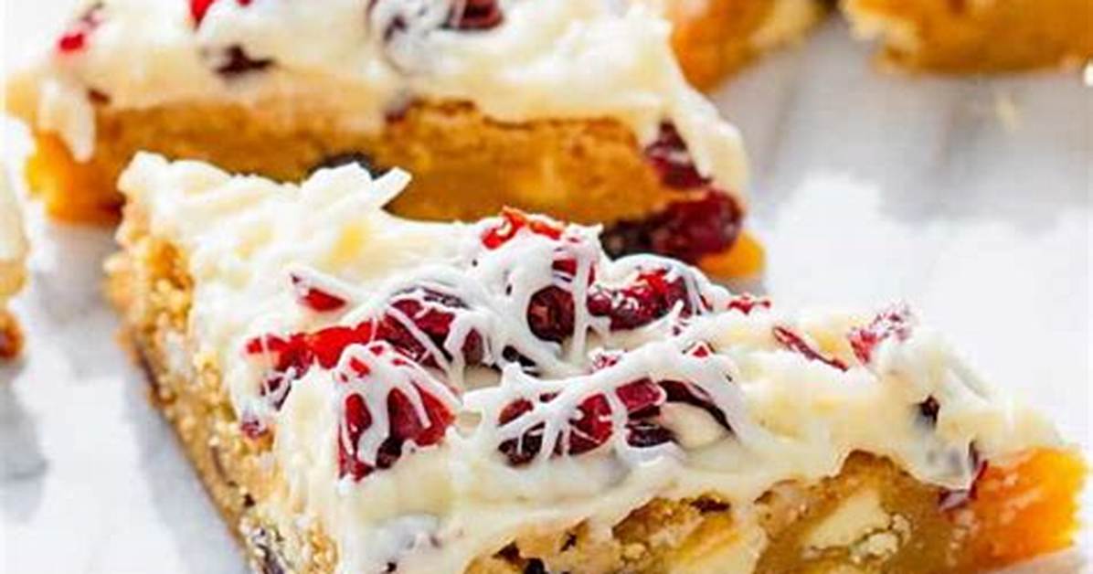 Starbucks Cranberry Bliss Bars (Easy Recipe)