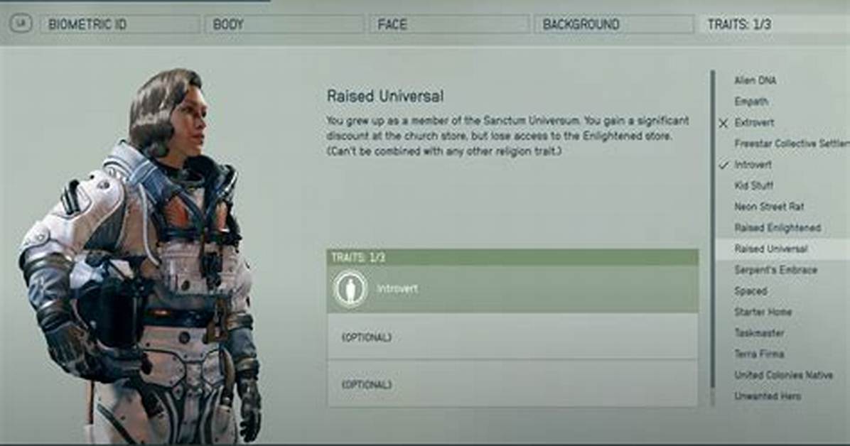 Starfield Character Creation