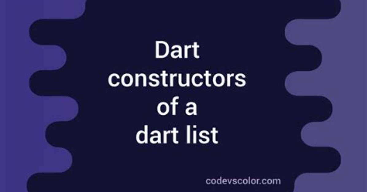 Static Constructor in Dart