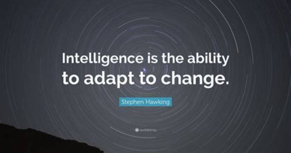 Stephen Hawking: 'Intelligence Is the Ability to Adapt to Change.'