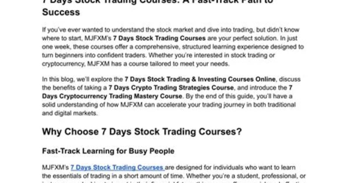 Stock Trading Courses - How to Discuss