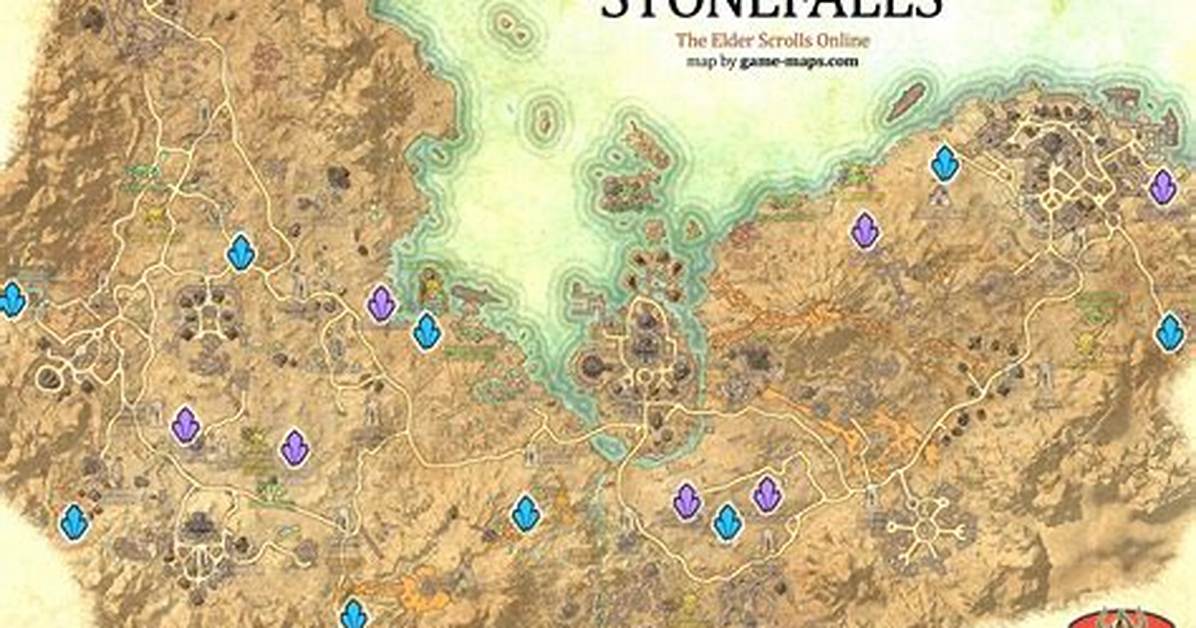 Stonefalls Skyshards Location Map the Elder Scrolls Online (Eso)