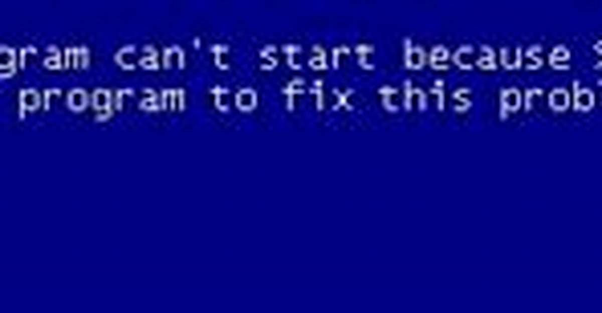 Stop: C0000135 the Program Can't Start Because %Hs Is Missing