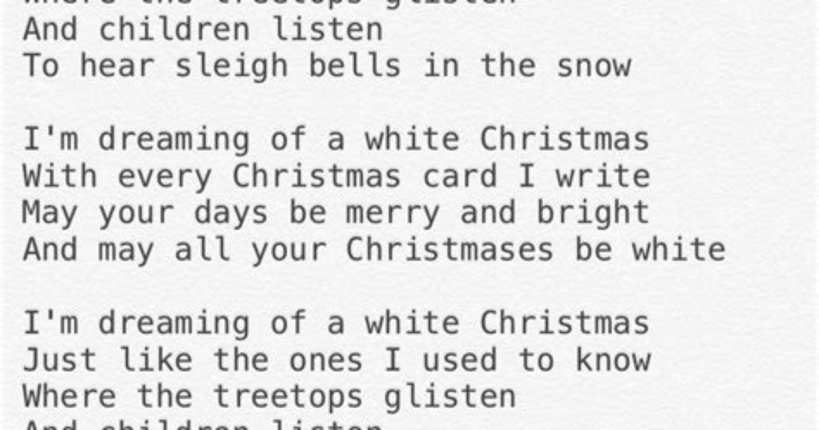 Story Behind 'White Christmas' - White Christmas Lyrics Meaning