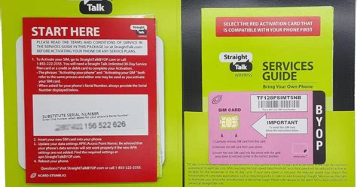 Straight Talk Byop Sim Activation