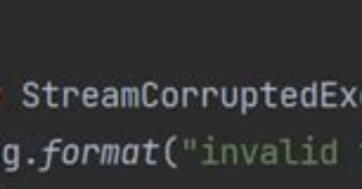 Streamcorruptedexception: Invalid Type Code: Ac