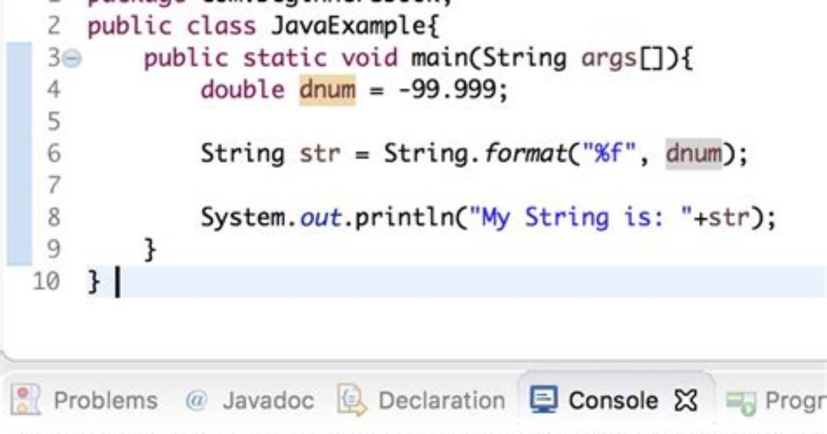 String. Format() to Format Double in Java