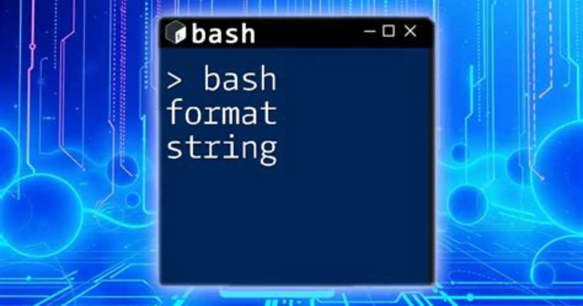 String Formatting in Bash