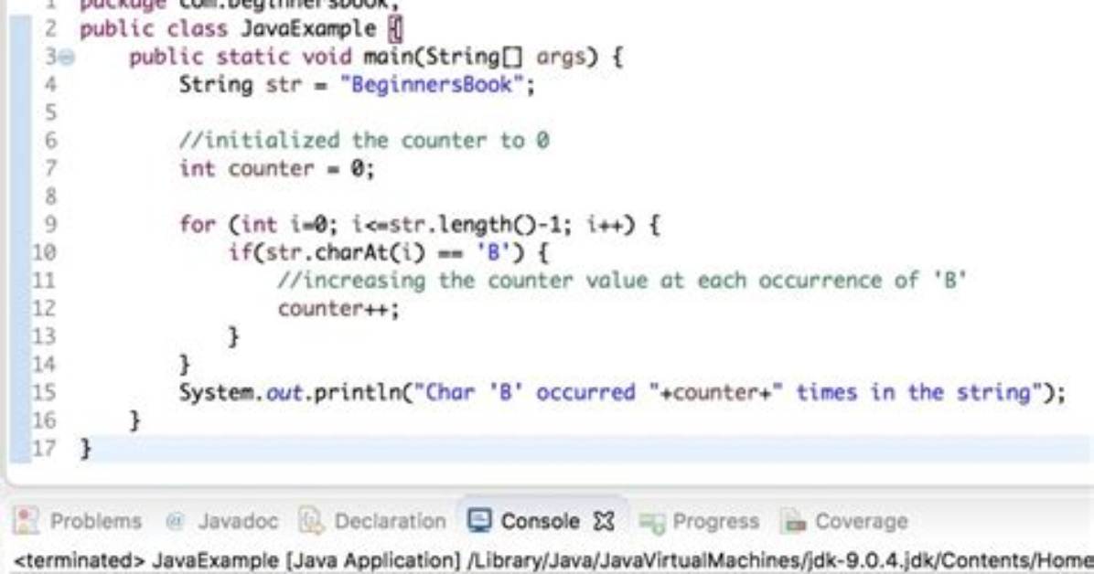 String Method in Java: charAt()