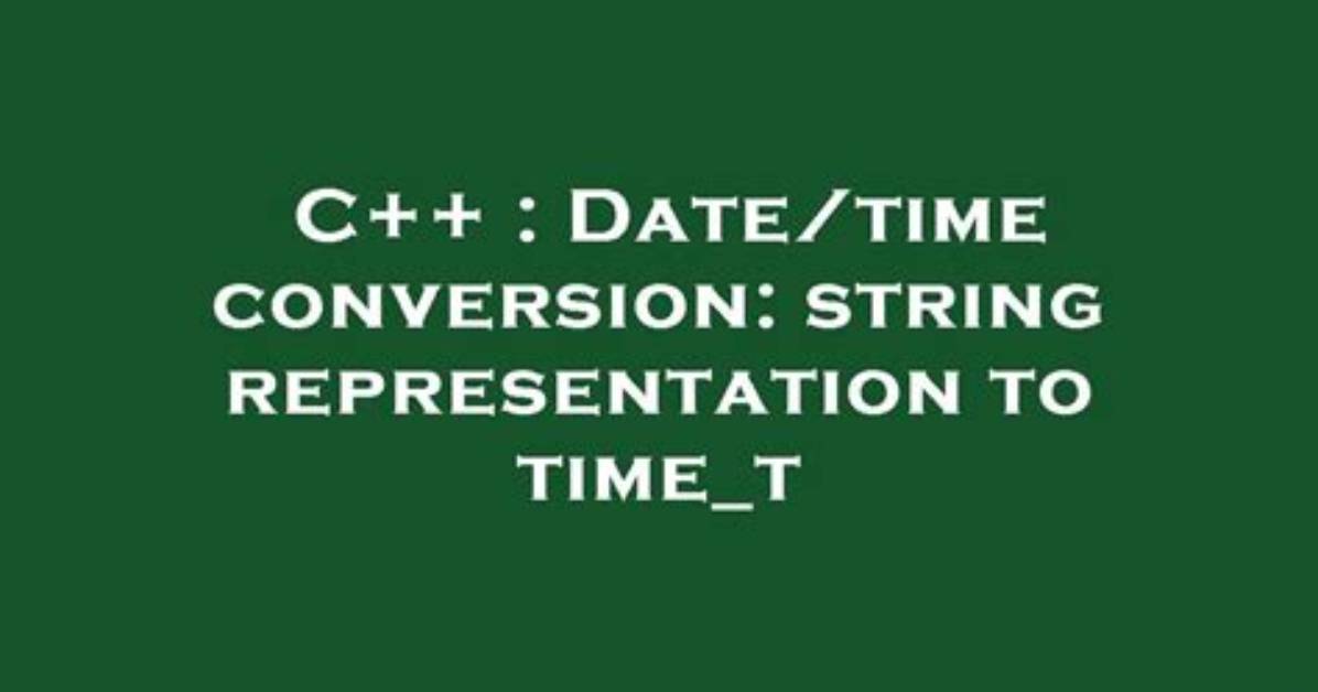 String Representation of Time_T?