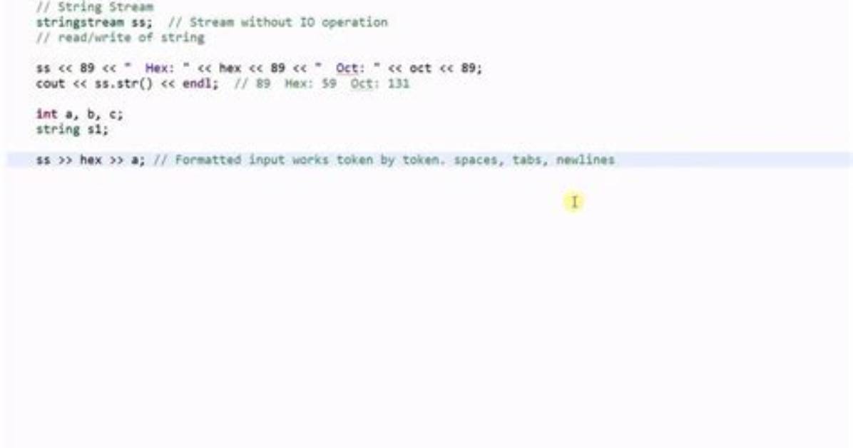 String Stream in C