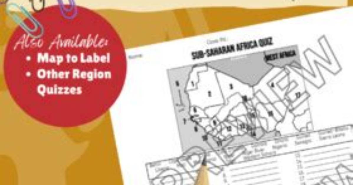 Sub-Saharan Africa Map Quiz