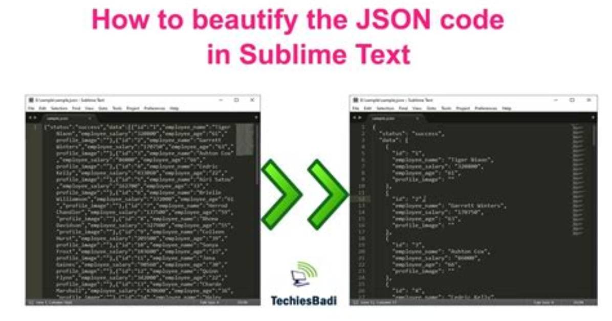 Sublime Text - Json Formatter Shortcut