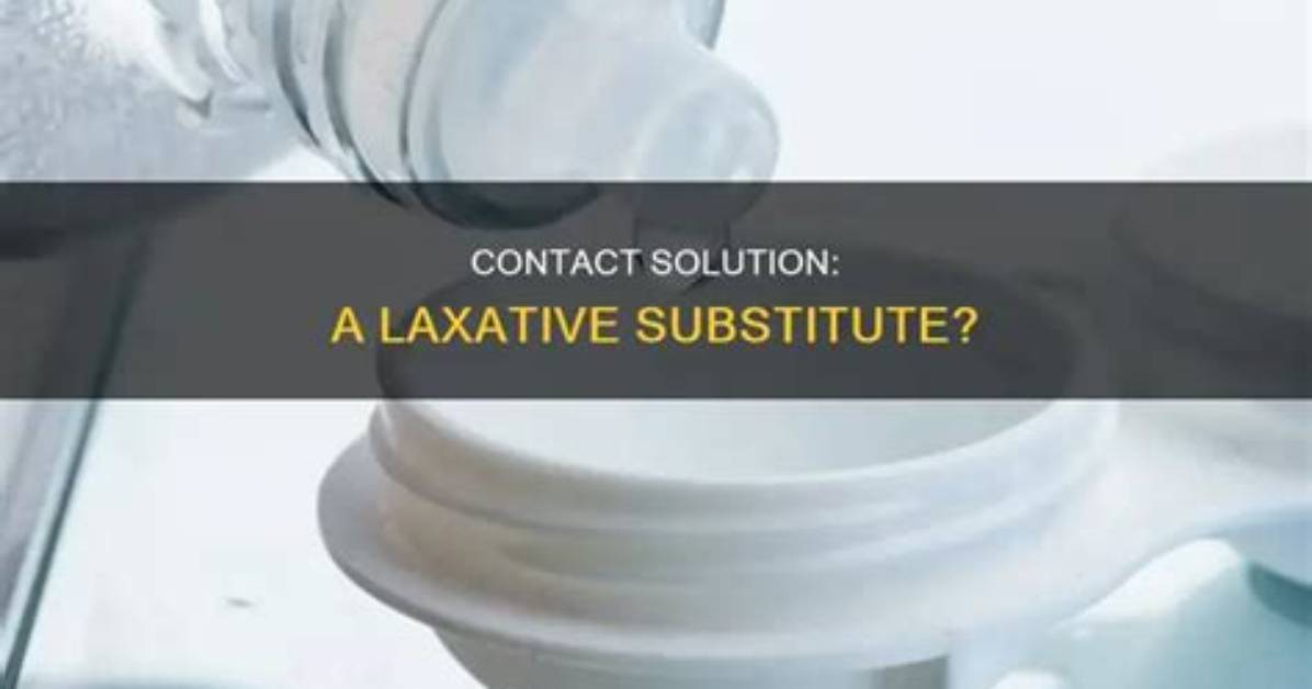 Substitute for Contact Solution - How to Discuss