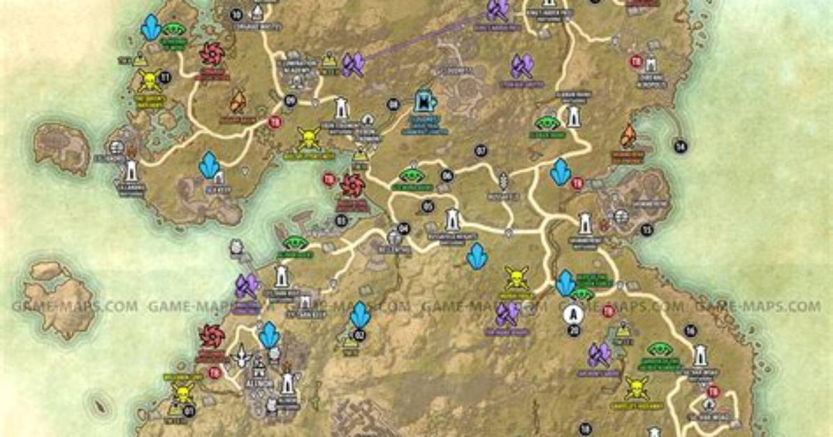 Summerset Map - the Elder Scrolls Online (Eso)
