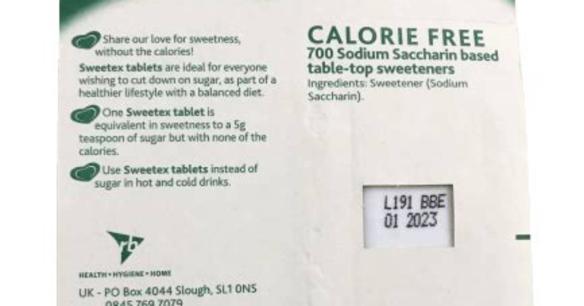 Sweetex Ingredients