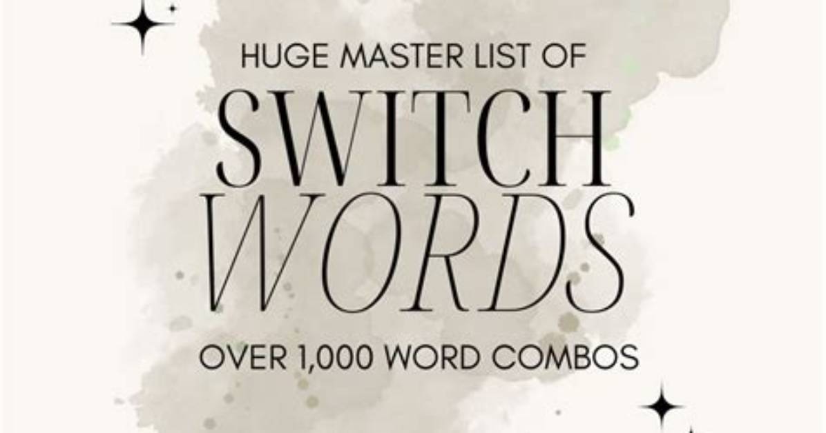Switch Words List | Switch Words List by Sharat Sir