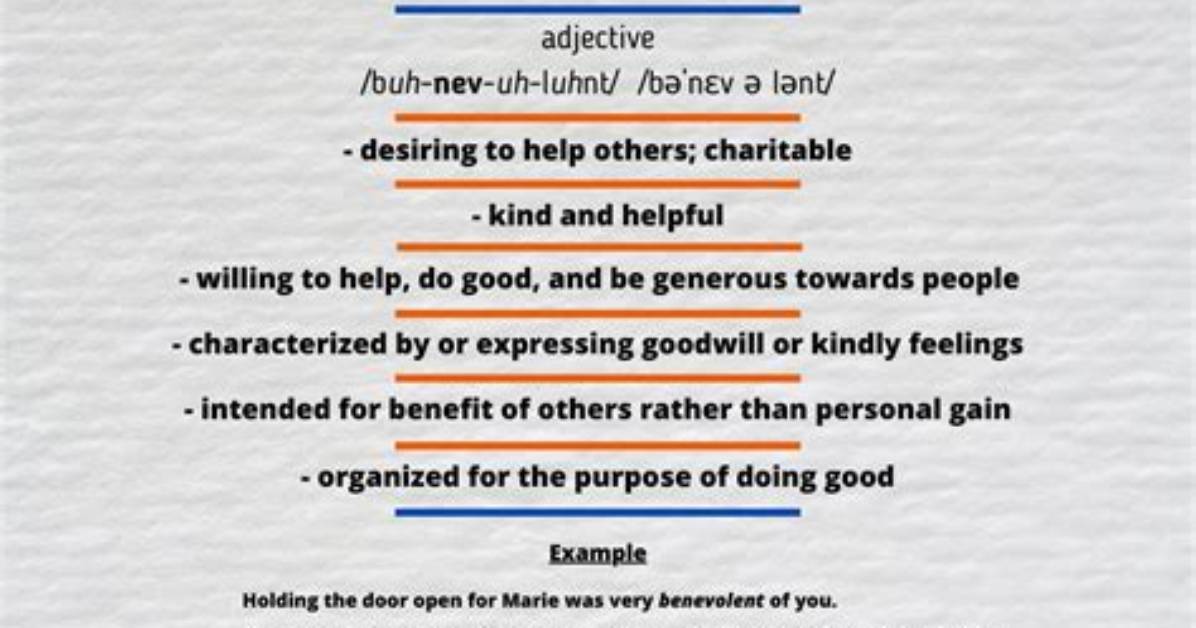 Switchword Benevolent Meaning